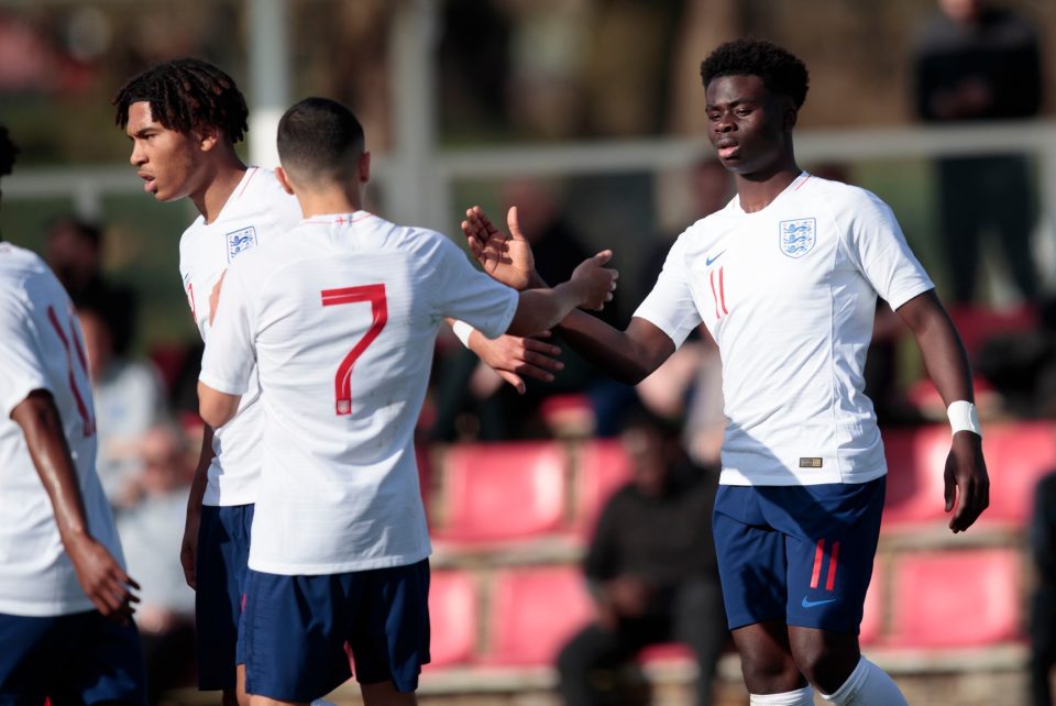  Saka has starred for England U19s and bagged a double against Czech Republic