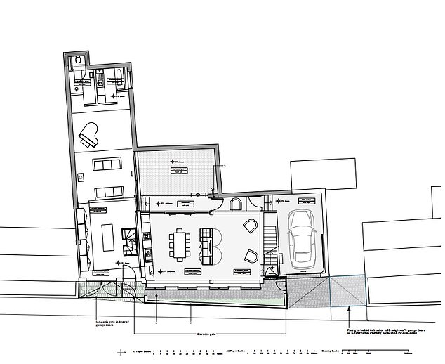  The larger house is said to be six per cent larger and will be able to contain his fleet of vehicles