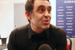 Ronnie O'Sullivan looked to be in a good mood as he put on an Australian accent