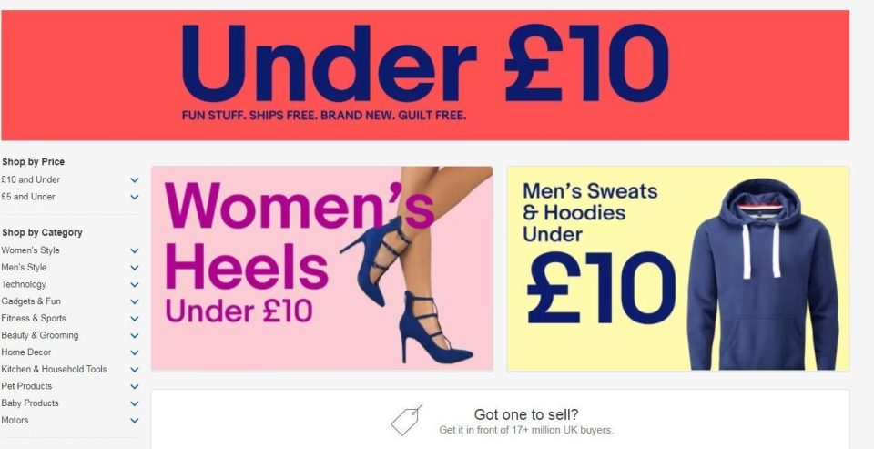 eBay has secret deals pages that not many people know about