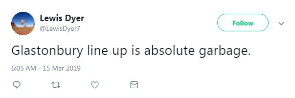  Lewis called the line-up 'garbage'