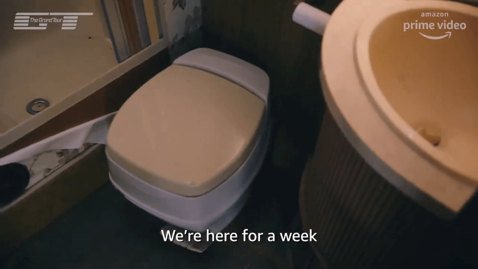  The chemical toilet will hold onto the trio's excrement