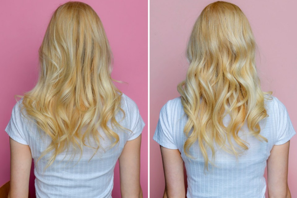  The expensive John Frieda style, left, was a lot sleeker than the cheaper Primark version, right