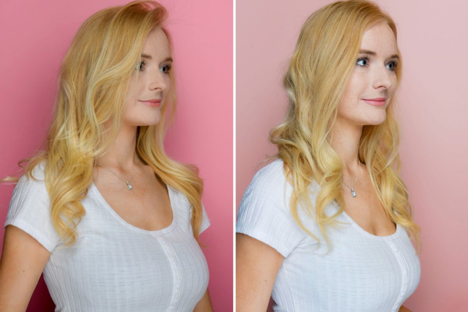  The John Frieda style, left, had a bit more volume than the Primark offering, right