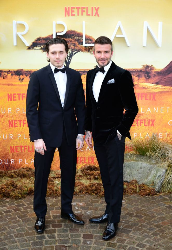  Brooklyn attended the swanky Our Planet premiere with dad David earlier this week