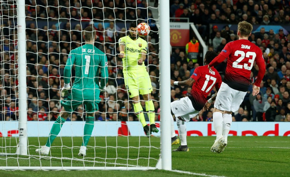 Luis Suarez leapt like a salmon at the back post to head into the goal, via Luke Shaw