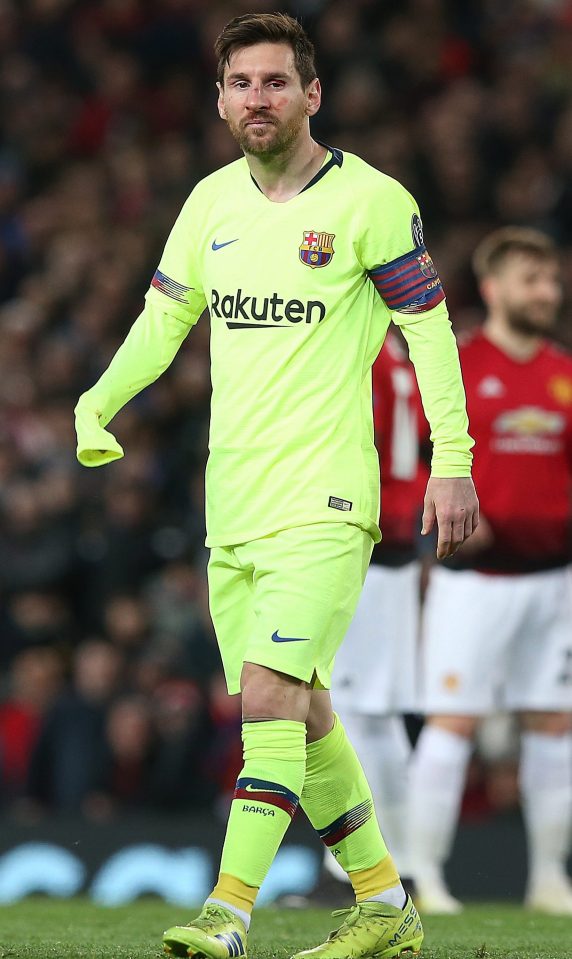 Lionel Messi didn't have the best of games at Old Trafford - but he will be licking his lips for the Nou Camp second leg