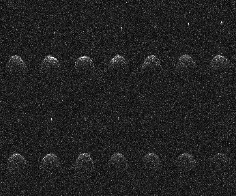  These 14 radar images of Didymos and its moonlet were taken in November 2003