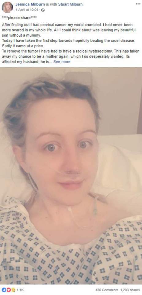 She's now sharing her story in the hope of inspiring other women to get tested