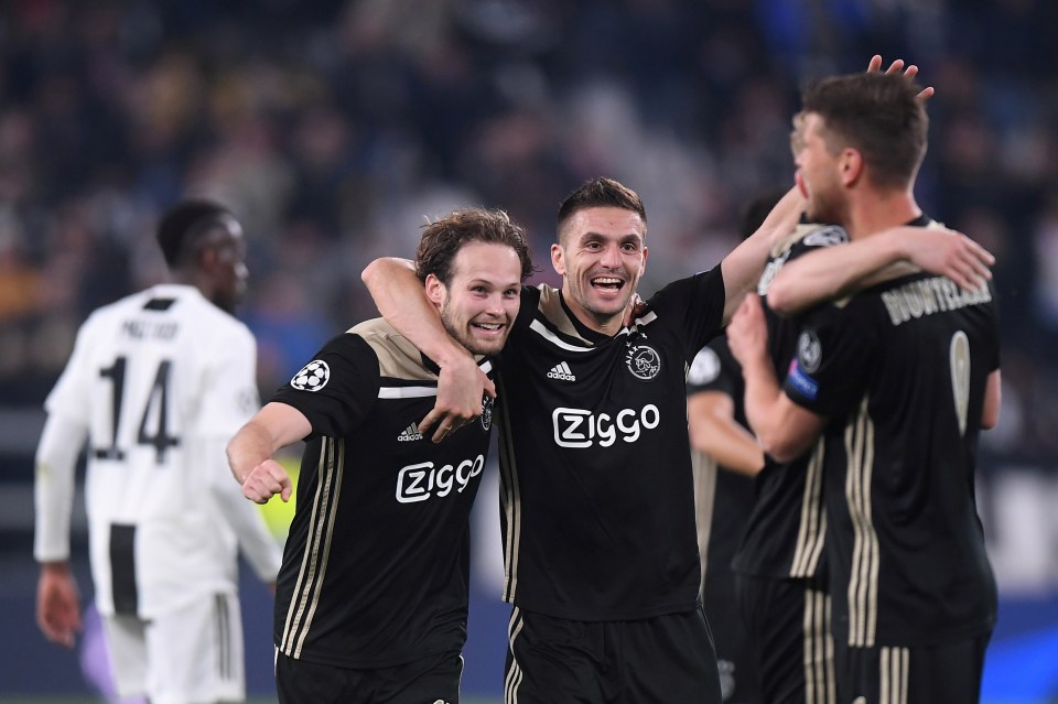  Tadic and former Man United man Daley Blind are the experienced heads in Ajax side