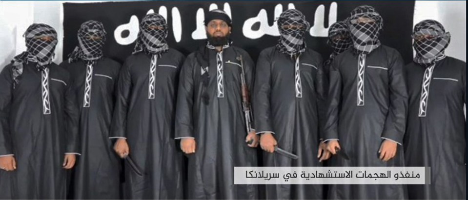 The image is said to show extremist cleric Zahran Hashim along with seven suicide bombers who carried out the attack