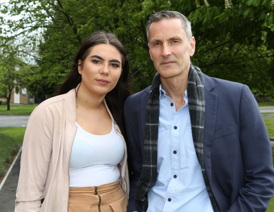  Angus,who is pictured with his daughter Lorna, 19, wants action to be taken to stop the scammers