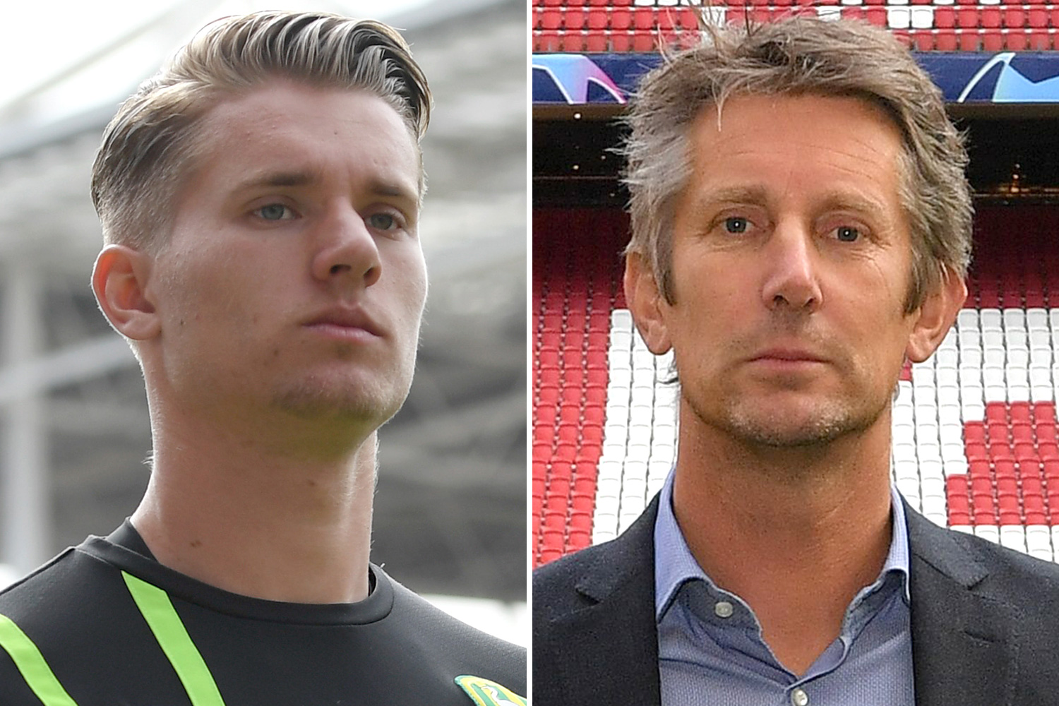 Joe van Der Sar, left, is son of Man United legend Edwin