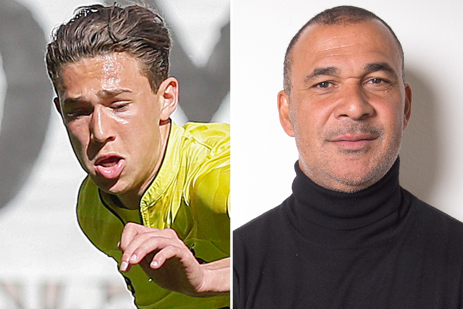 Maxim Gullit, left, is son of Chelsea icon Ruud, right, and great nephew of Johann Cruyff