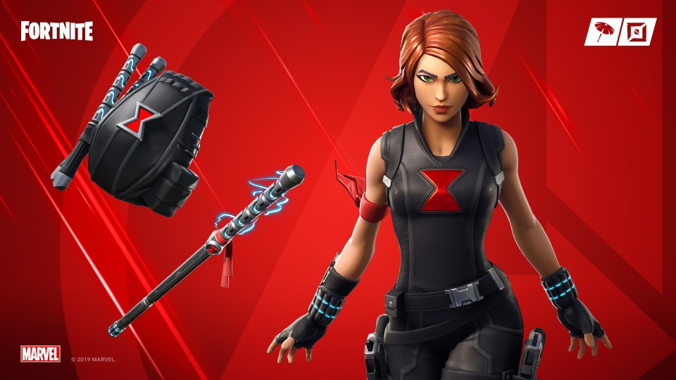  Black Widow's outfit can be accessorised with a pickaxe and new pirouette emote