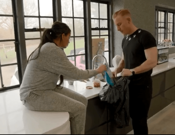  He makes her put the items in the bin and tells her to clean up her poor diet