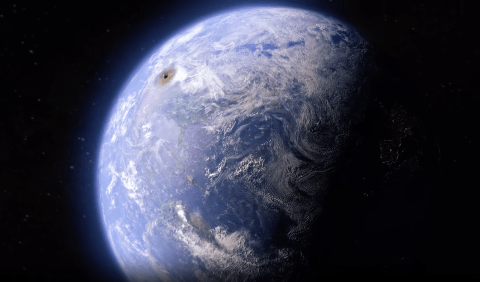  Next to our planet (top left) the space station looks tiny
