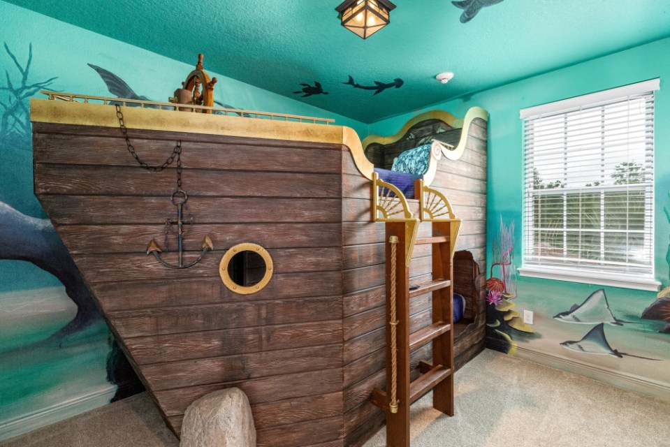 Swashbucklers can stay in a huge pirate ship