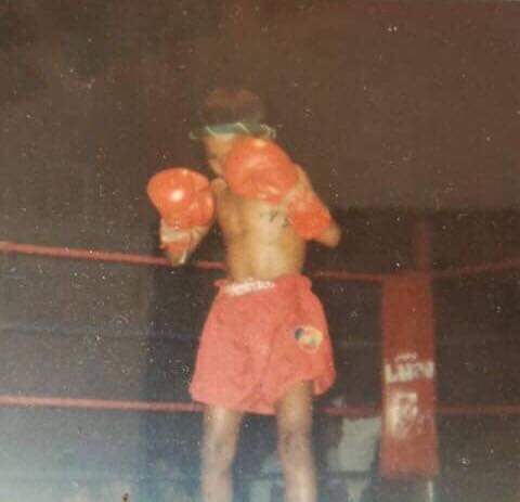  The kickboxer began training with the help of his uncle who introduced him to the sport