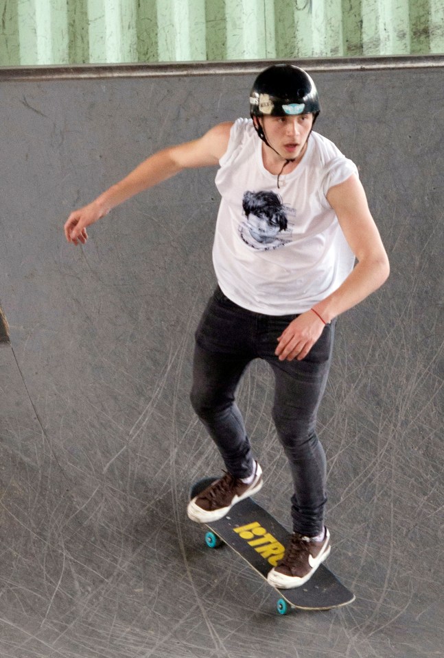 He used to have a keen interest in skateboarding