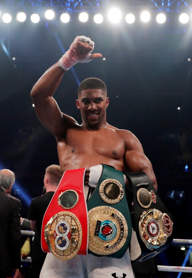  Joshua encourages youngsters interested in boxing to work hard by providing incentives