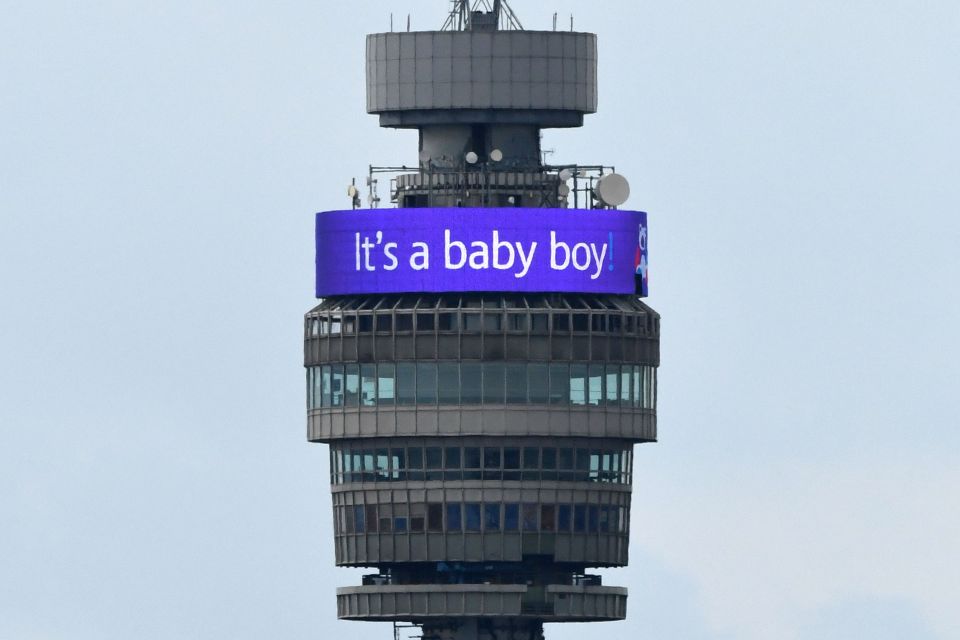  A message also went up at the top of the BT Tower in London