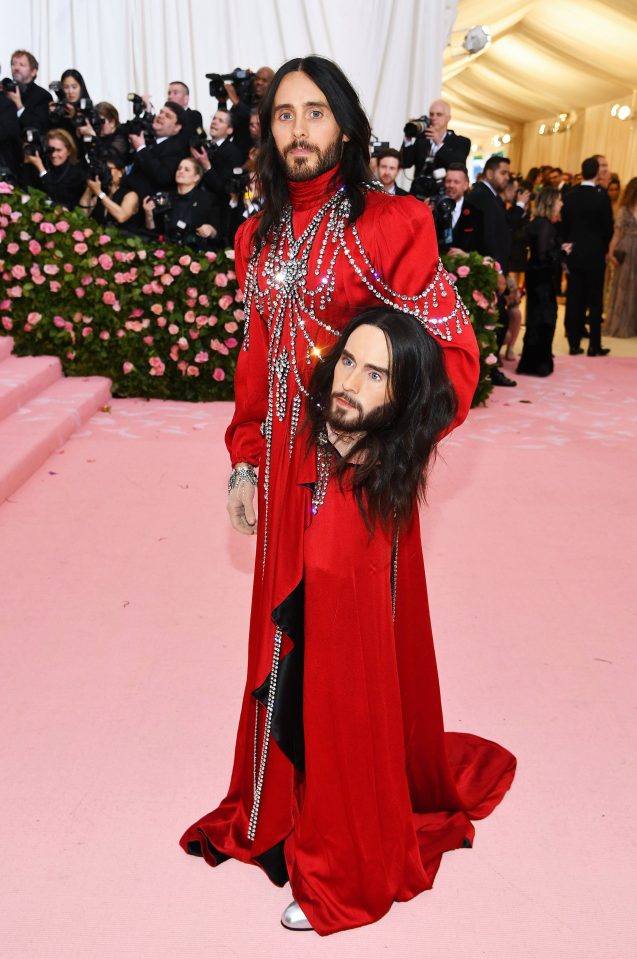  Jared Leto showed up carrying his own head