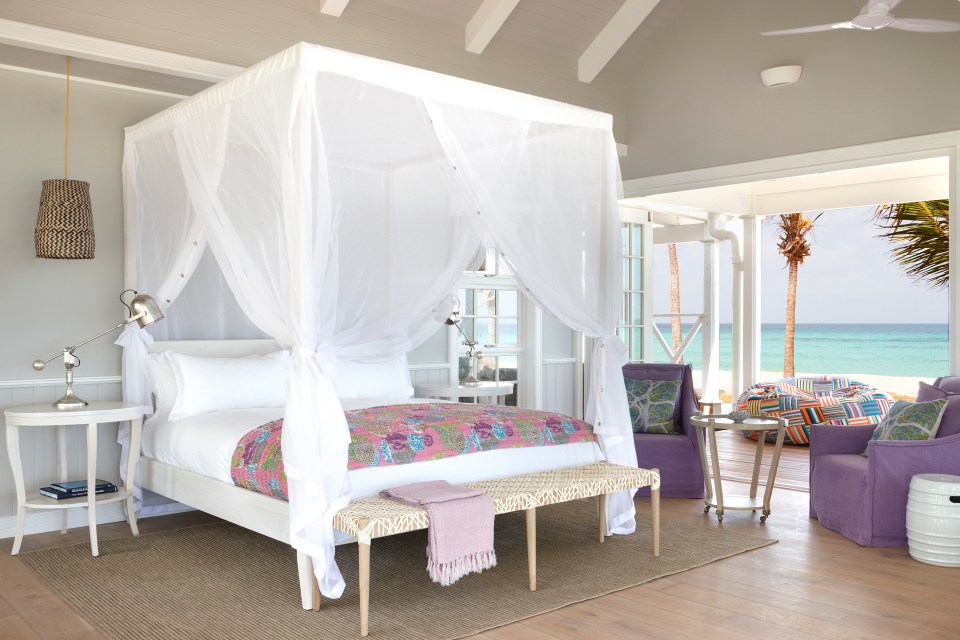 Up to ten people can stay on the private island