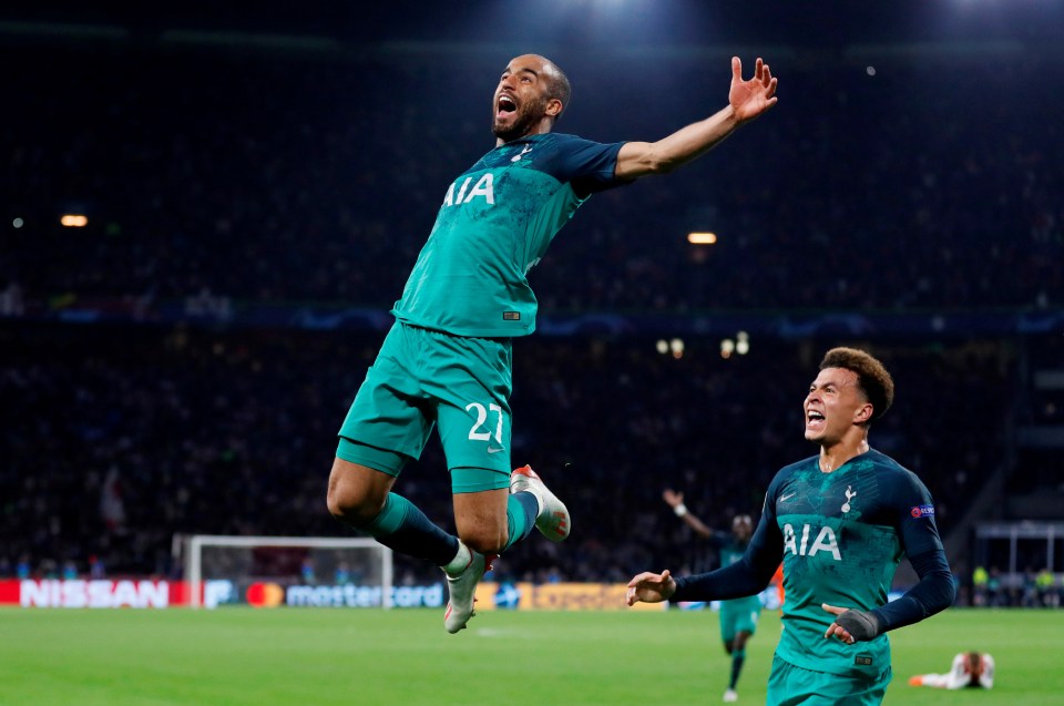  Lucas Moura netted six minutes into injury time as Spurs conjured an incredible comeback against Ajax