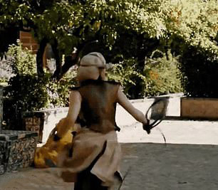  Nymeria runs after Myrcella with a whip in hand