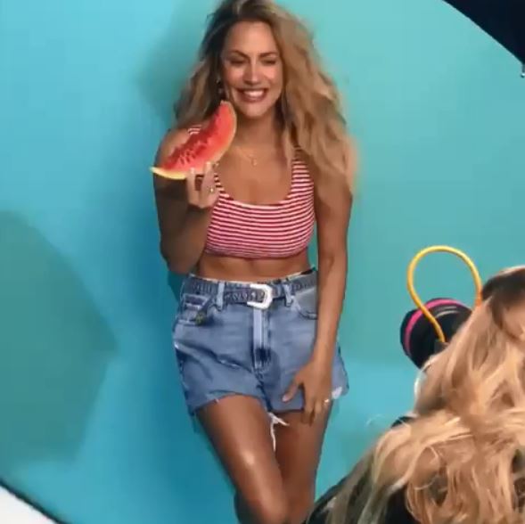  Behind the scenes shots of Caroline filming for the show were recently revealed
