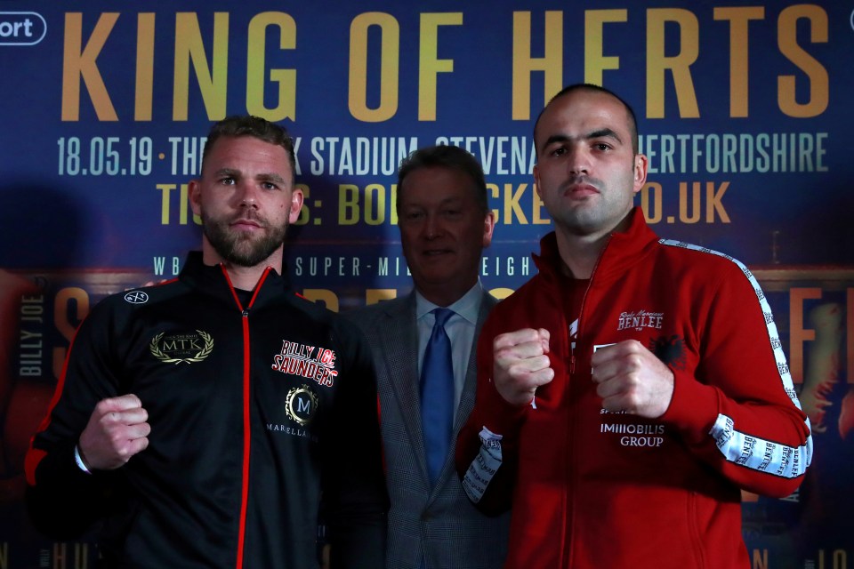  Saunders is taking on Shefat Isufi for the WBO super-middleweight title on Saturday