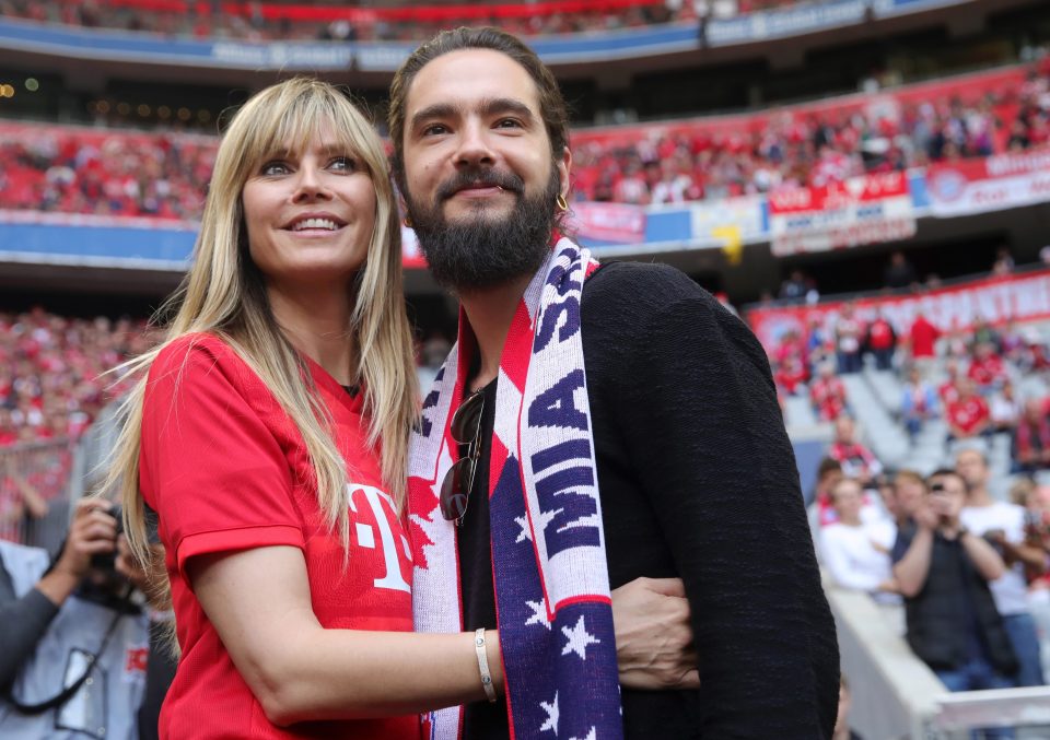  Heidi Klum, 45, with her fiance Tom Kaulitz