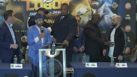  Paulie Malignaggi hit Artem Lobov round the head with a microphone at a press conference