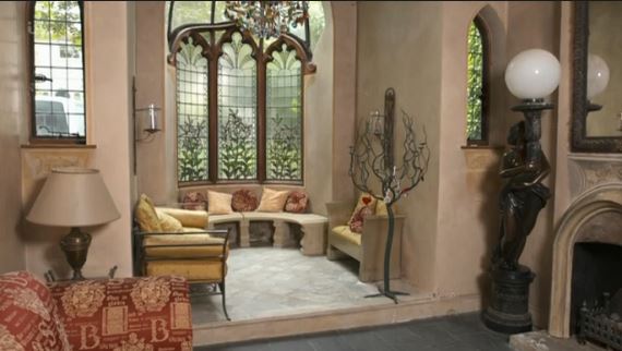  The theme continues inside with huge bay windows, chandeliers and sculptures