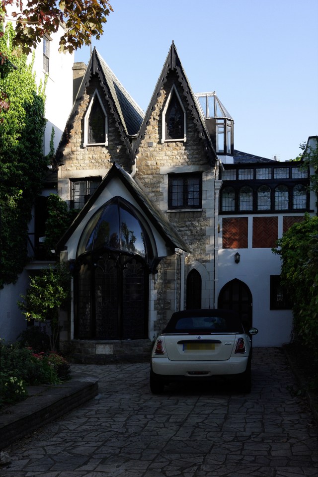  The Gothic exterior of the luxury home sets the tone for the inside, too