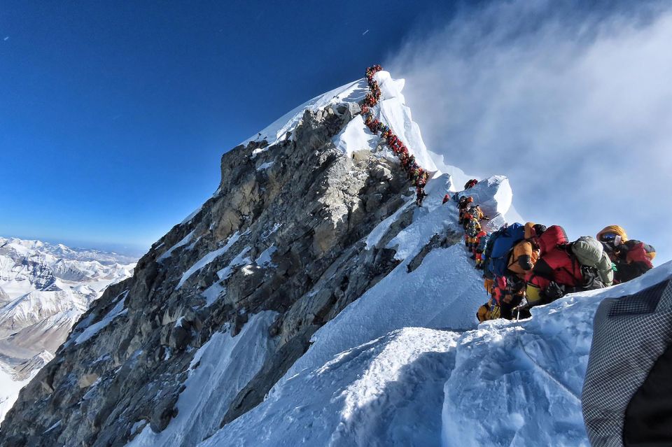 A British climber died hours after warning overcrowding on the mountain could be 'fatal'