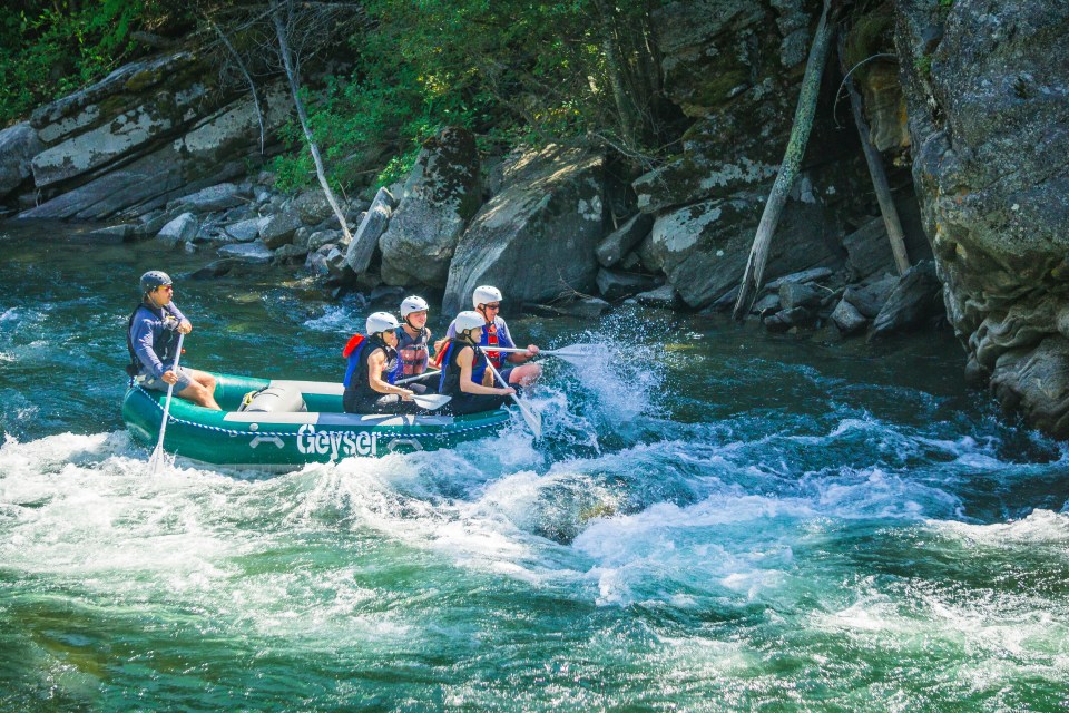 Brace the Glacier National Park in Montata by white water rafting down it