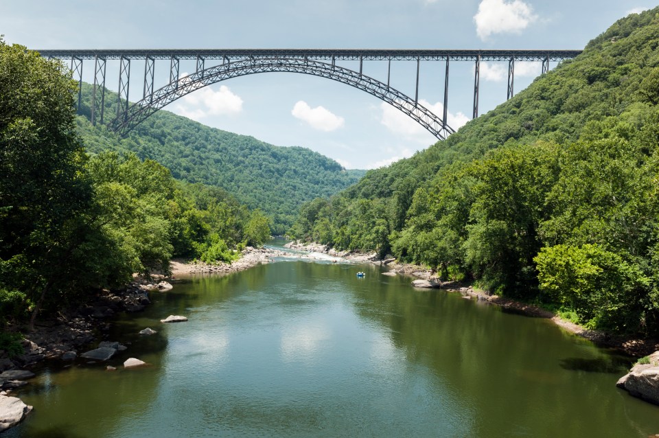 Challenge yourself by white water rafting down New River Gorge National Park