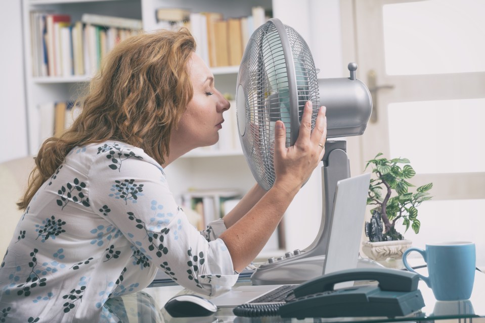  Putting a frozen water bottle between you and the fan will keep the air cool