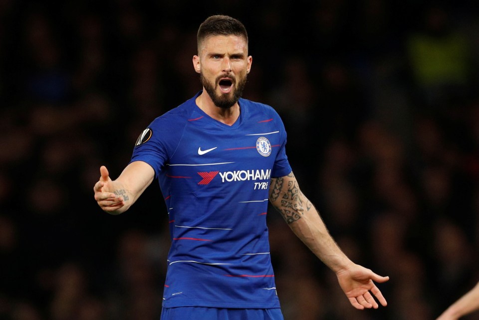 Olivier Giroud failed to impress when leading the line at Stamford Bridge tonight