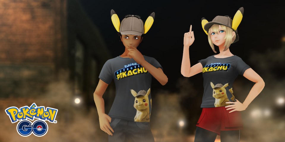  T-shirts and Pikachu-eared Deerstalkers are available in the in-game item shop