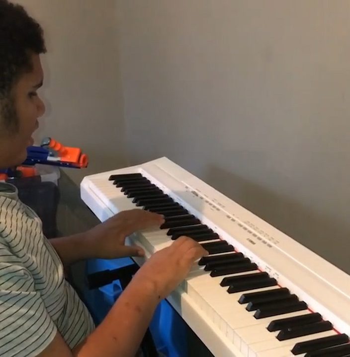  He has been playing since he was four and his proud mum has documented his skills on social media
