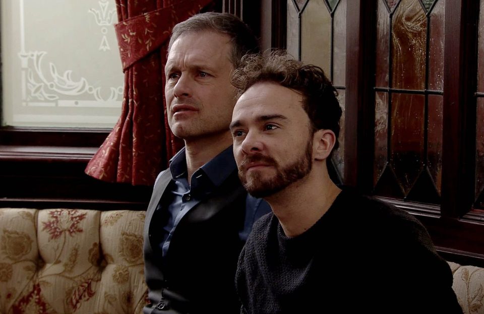  Corrie's David Platt, as played by Jack P Shepherd, and Nick Tilsley, as played by Ben Price