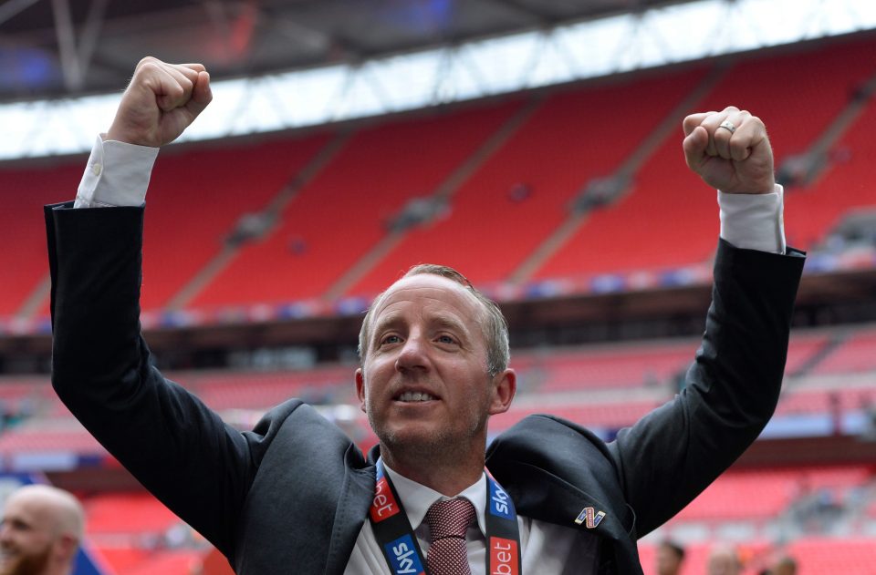  Lee Bowyer celebrated promotion to the Championship with Charlton last season