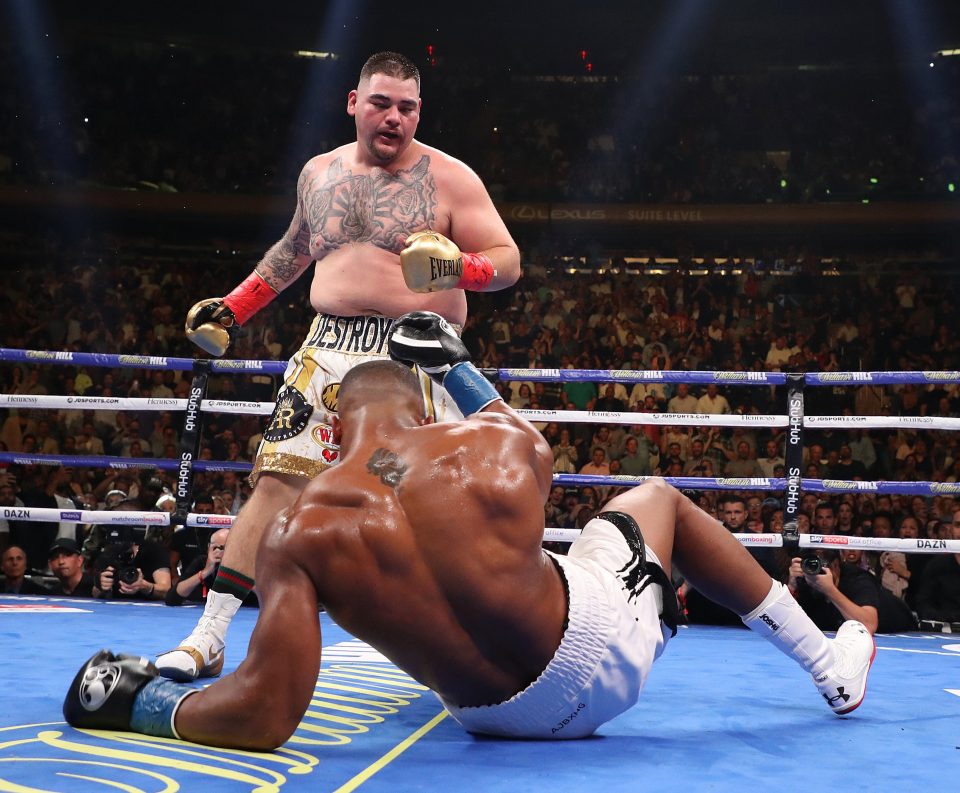  Joshua was floored four times before the seventh round stoppage loss against Ruiz