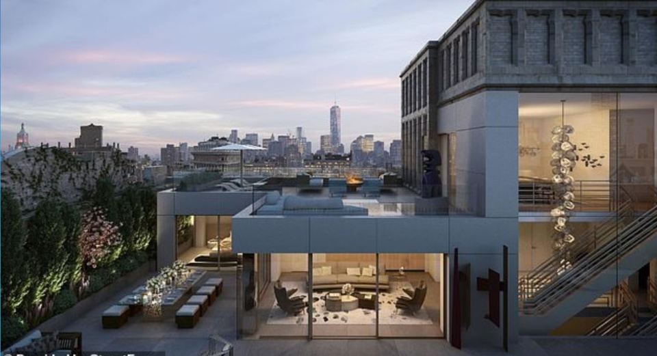  The penthouse covers three floors