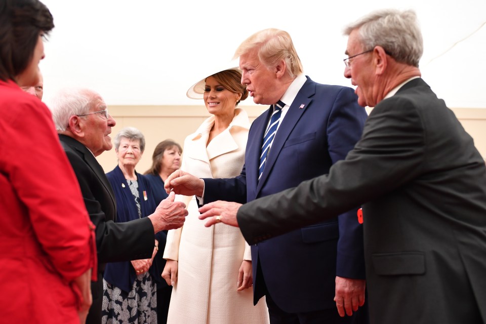  Trump and Melania at separate celebrations today