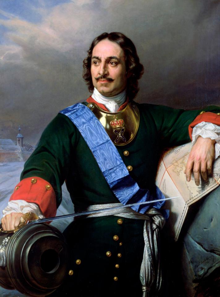 A portrait of Peter the Great, who the room was gifted to
