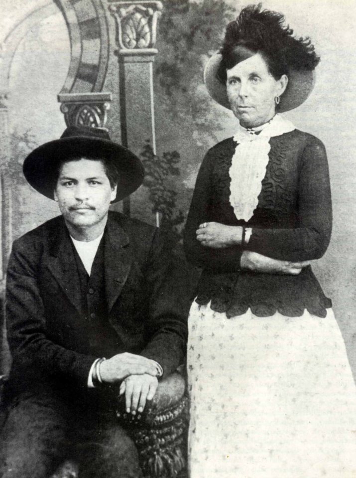  Belle Starr pictured with Blue Duck in May 1886